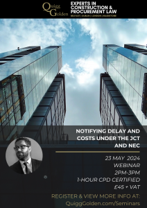 This talk will focus on notice requirements when claiming delay and delay costs under the two most widely used domestic contracts.